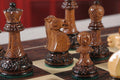 The Burnt Golden Rosewood Reykjavik II Series Chess Pieces - 3.75