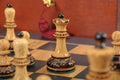 The Burnt Golden Rosewood Dubrovnik Series Chess Set, Box, & Satin Board Combination