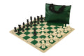 Standard Chess Set Combination with Silicone Chess Board - Single Weighted Regulation Pieces | Silicone Chess Board | Standard Bag