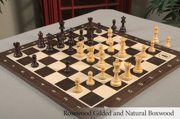 The Grandmaster Series Gilded Chess Pieces - 3.25
