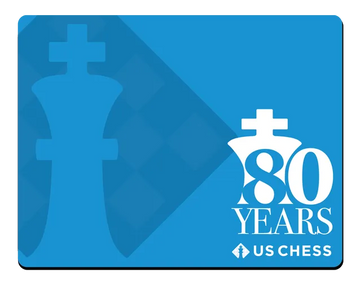 US Chess Federation 80th Anniversary - Mousepad - Blue