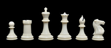 The Fischer Series Plastic Chess Pieces - 3.75" King
