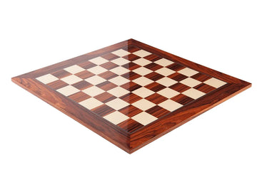 Santos Palisander & Bird's Eye Maple Standard Traditional Chess Board - Gloss Finish
