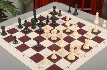 The Excalibur Series Triple Weighted Plastic Chess Pieces - 3.75