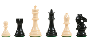 The Excalibur Series Triple Weighted Plastic Chess Pieces - 3.75" King