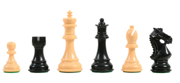 The Excalibur Series Triple Weighted Plastic Chess Pieces - 3.75" King