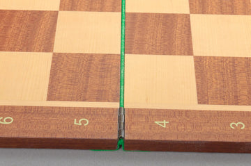 Folding Mahogany and Maple Wooden Tournament Chess Board