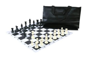Superior Chess Set Combination with Thin Mousepad Board - Single Weighted Regulation Pieces | Thin Mousepad Board | Superior Bag