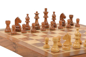 FOLDING WOODEN MAGNETIC Travel Chess Set - 14