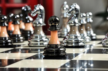 The Contemporary Series Plastic Chess Pieces - 3.5