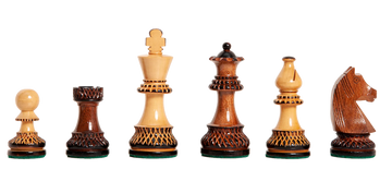 The Burnt Golden Rosewood Championship Series Chess Pieces - 3.75" King
