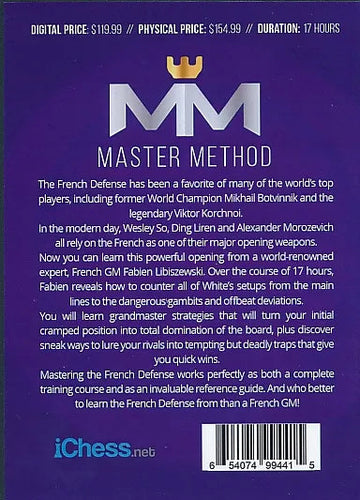 CLEARANCE - MASTER METHOD - The Libiszewski Method - GM Fabien Libiszewski - Over 16 hours of Content!