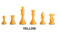 Regulation Colored Plastic Chess Pieces - 3.75