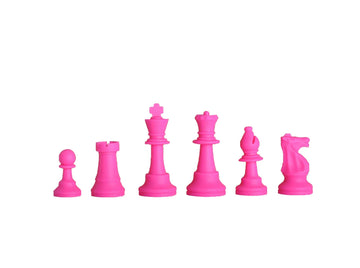 Regulation Silicone Tournament Chess Pieces - 3.5