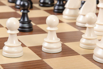 The German Series Triple Weighted Regulation Plastic Chess Pieces - 3.75