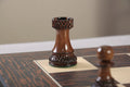 The Burnt Golden Rosewood Club Series Chess Pieces - 3.75