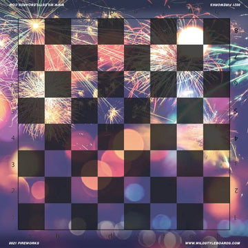 Fireworks - Full Color Vinyl Chess Board