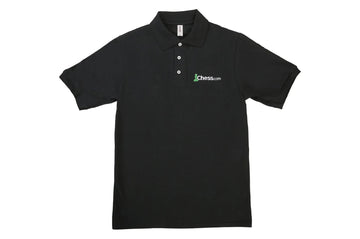 Chesscom New Black Polo-Mens