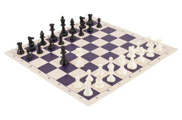 Regulation Tournament Chess Pieces and Chess Board Combo - TRIPLE WEIGHTED