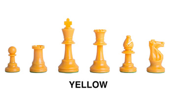 Triple Weighted Colored Regulation Plastic Chess Pieces - 3.75