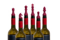 Set of Colored Wine Stopper Chess Pieces - 6 Pieces