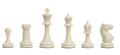 Master Triple Weighted Plastic Chess Pieces - 3.75