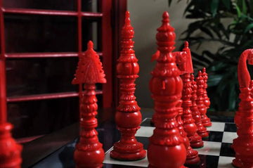 The Vizagapatam Luxury Bone Chess Pieces - 6.1
