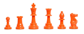 4 Player Chess Set Combination - Triple Weighted Regulation Colored Chess Pieces & 4 Player Vinyl Chess Board