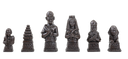 The Egyptian Chess Pieces - Brown and Natural