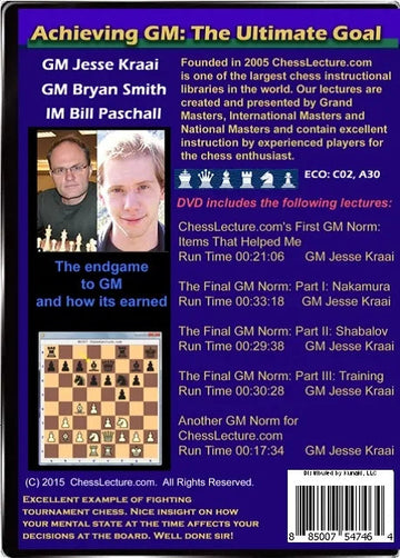 E-DVD Achieving GM - The Ultimate Goal - 2 DVDs - Chess Lecture - Volume 123