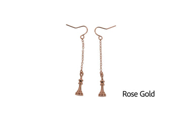 Caissa Collection Chess Pendant Earrings – KING