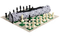 Quiver Chess Set Combination - Solid Plastic Regulation Pieces | Vinyl Chess Board | Quiver Bag