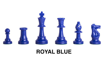 Triple Weighted Colored Regulation Plastic Chess Pieces - 3.75