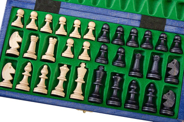 The Large Blue Magnetic Chess Set