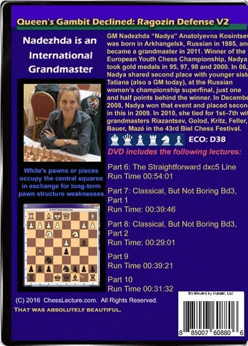 Queen's Gambit Declined - Ragozin Defense - 2 DVDs - Chess Lecture - Volume 148