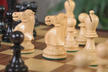 The Reykjavik II Series Library Chess Set and Tiroir Combination