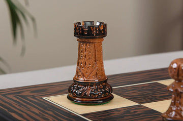 The Burnt Golden Rosewood Zagreb '59 Series Chess Pieces - 3.875