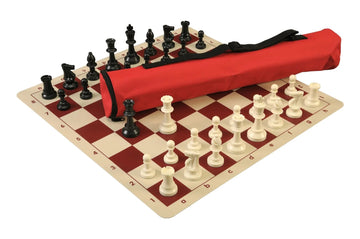 Quiver Chess Set Combination and Triple Weighted Regulation Pieces | Silicone Chess Board | Quiver Bag