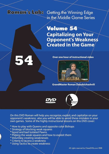 E-DVD ROMAN'S LAB - VOLUME 54 - Capitalizing on Your Opponent's Weakness Created in the Game