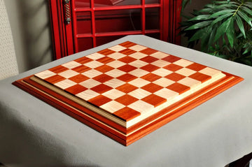 Signature Contemporary IV Luxury Chess board - BLOODWOOD / CURLY MAPLE - 2.5" Squares