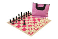 Standard Chess Set Combination with Silicone Chess Board - Triple Weighted Regulation Pieces | Silicone Chess Board | Standard Bag
