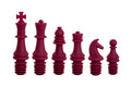 Set of Colored Wine Stopper Chess Pieces - 6 Pieces
