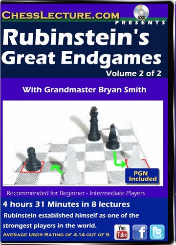 Rubinstein's Great Endgames - 2 DVDs - Chess Lecture - Volume 137