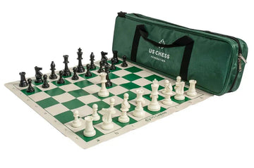 US Chess Supreme Tournament Chess Set Combination - TRIPLE WEIGHTED