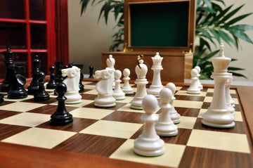 The Reykjavik II Series Bone Chess Pieces - 3.75