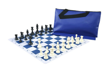 Superior Chess Set Combination with Thin Mousepad Board - Triple Weighted Regulation Pieces | Thin Mousepad Board | Superior Bag