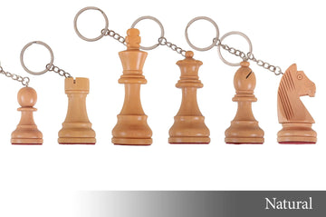 Wooden Chess Pieces Keychain