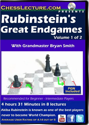 E-DVD Rubinstein’s Great Endgames - 2 DVDs - Chess Lecture - Volume 137