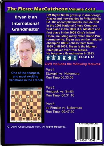 E-DVD The Fierce McCutcheon - 2 DVDs - Chess Lecture - Volume 147