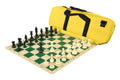 Deluxe Chess Set Combination and Triple Weighted Regulation Pieces | Silicone Chess Board | Deluxe Bag